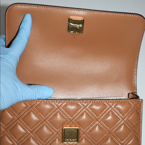 TORY BURCH KOBICHA LEATHER SMALL FLEMING CONVERTIBLE BAG - Picture 6 of 13